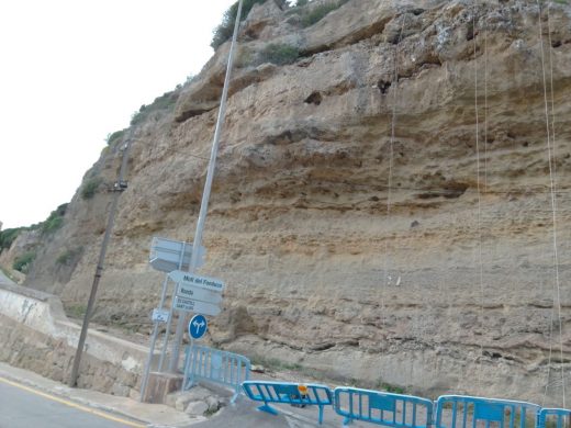 Zona del acantilado de Cala Figuera en la que se ha actuado