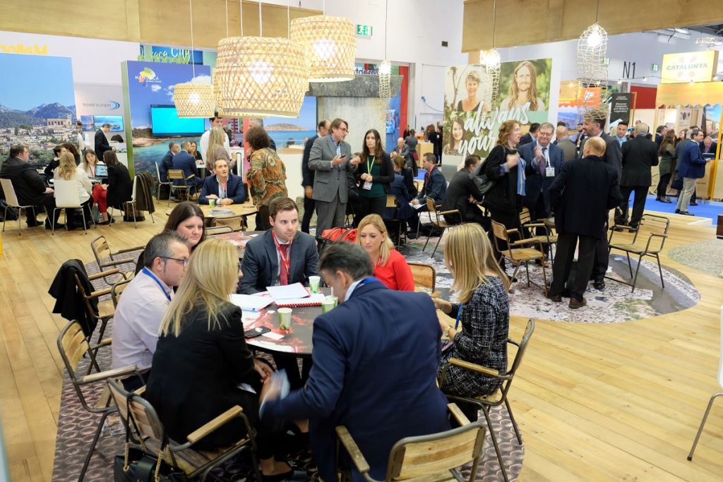 Reunión de la delegación de Balears en la feria del año pasado.