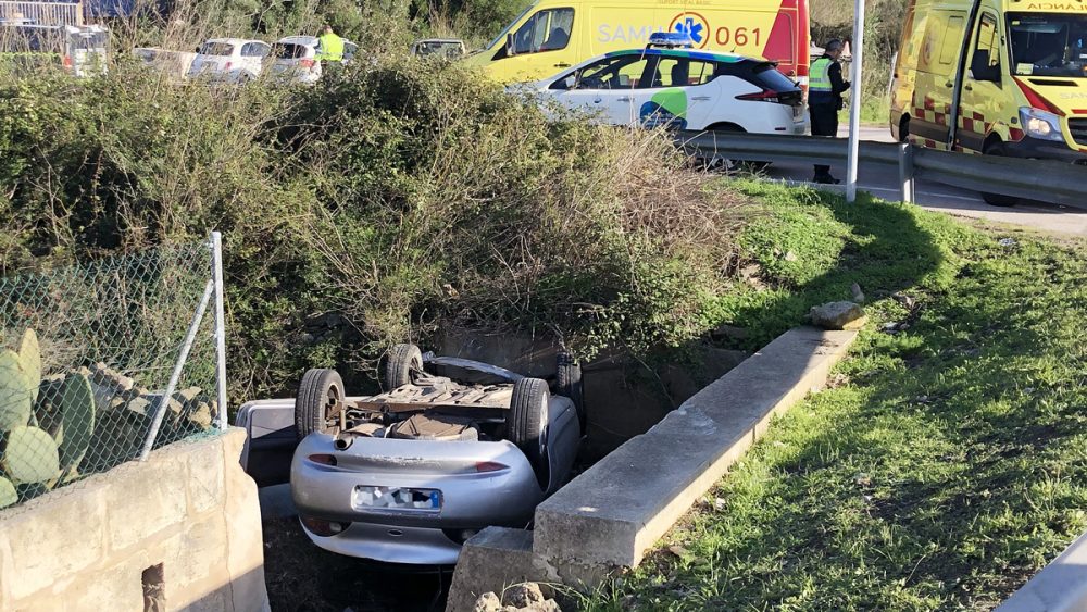 Imagen del accidente cerca de San Isidro