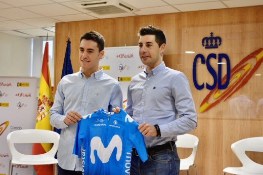 Albert Torres y Sebastián Mora, durante su presentación (Fotos: Movistar Team)