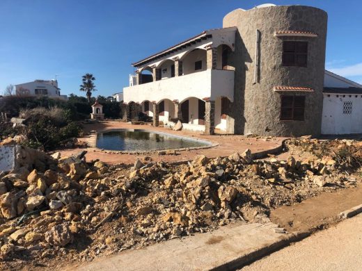 Una de las propiedades afectadas en s'Algar (Foto: Tolo Mercadal)