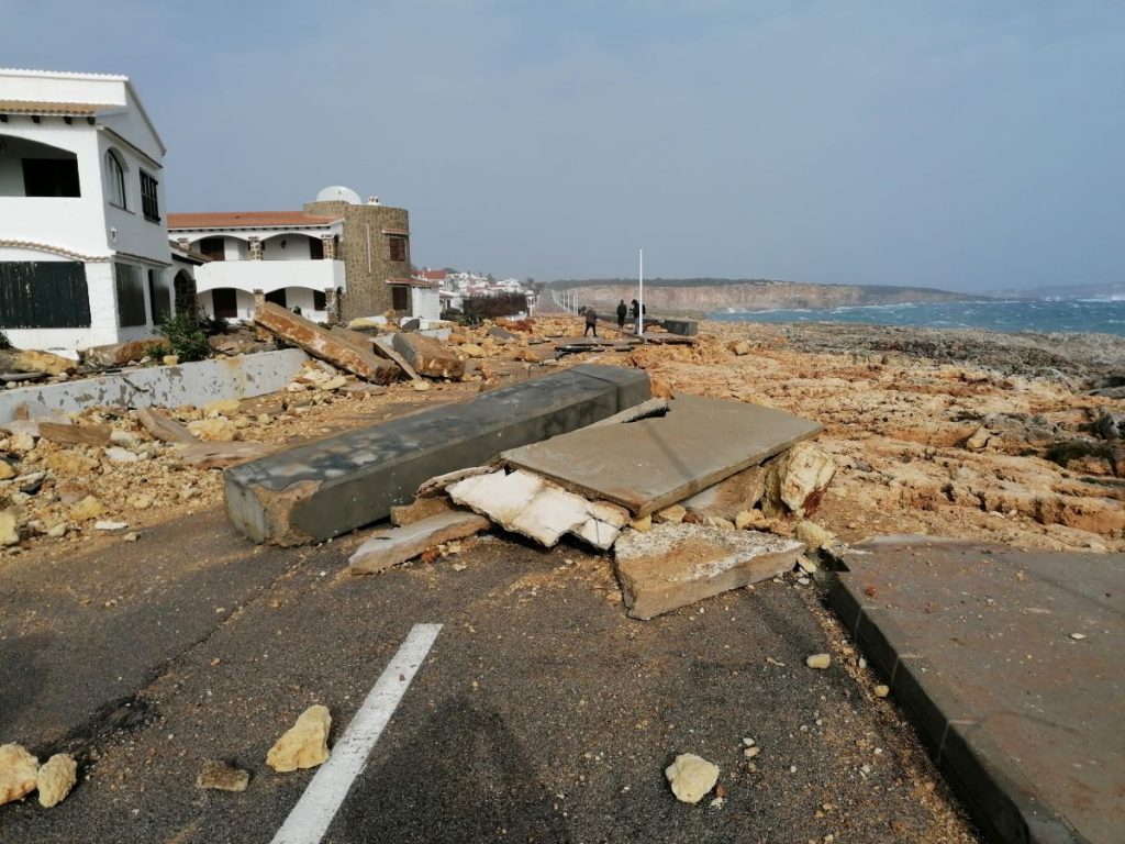 S'Algar, después del temporal (Fotos y vídeo: Ajuntament de Sant Lluís)