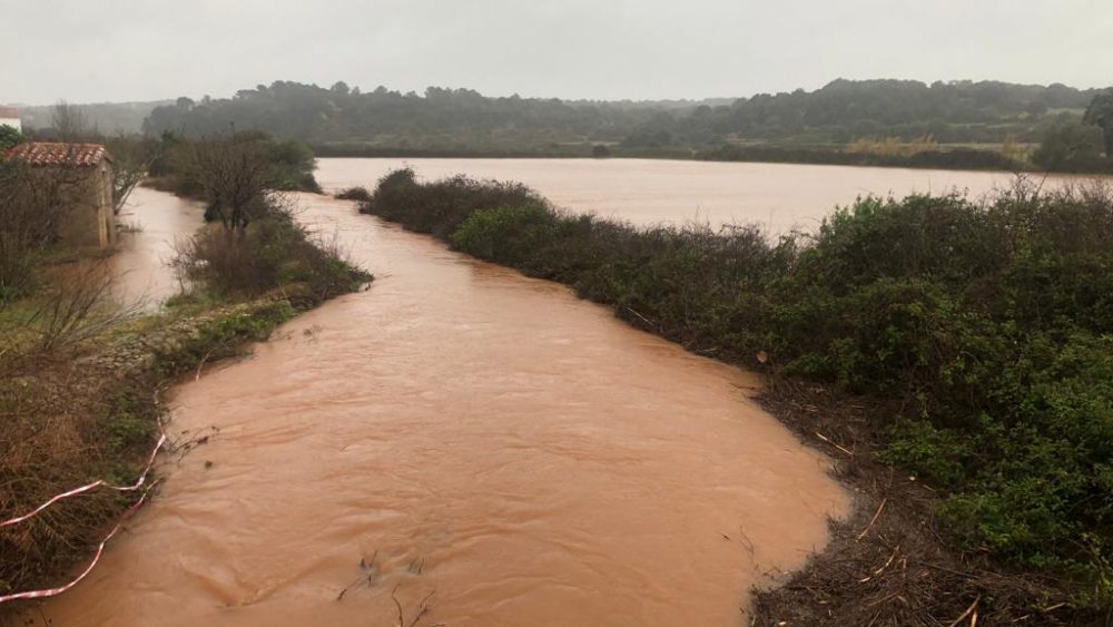 Las fincas de Es Plans de Alaior inundadas por el temporal de lluvia (Fotos: Tolo Mercadal)