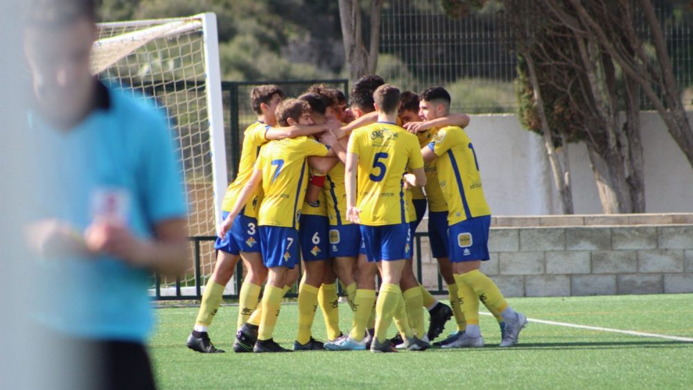 Celebración de un gol del Atlético Villacarlos (Foto: Itziar Gómez)