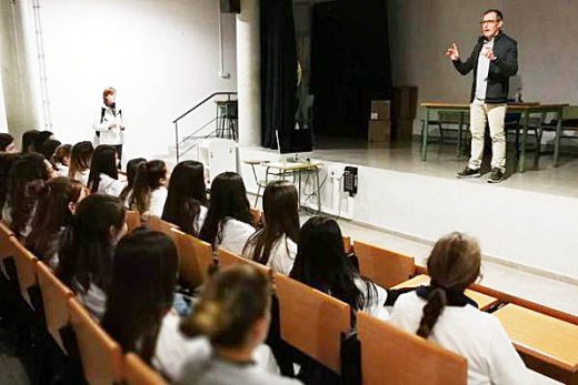 Javier Aarranz, durante su charla (Fotos: mallorcadiario.com)