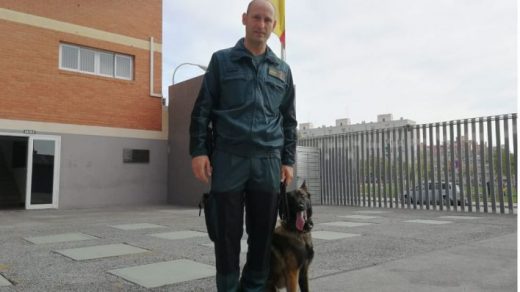 Miguel Ángel Homar, miembro del servicio cinológico de la Guardia Civil de Baleares.