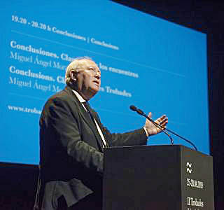 El exministro Miguel Ángel Moratinos en una edición anterior.