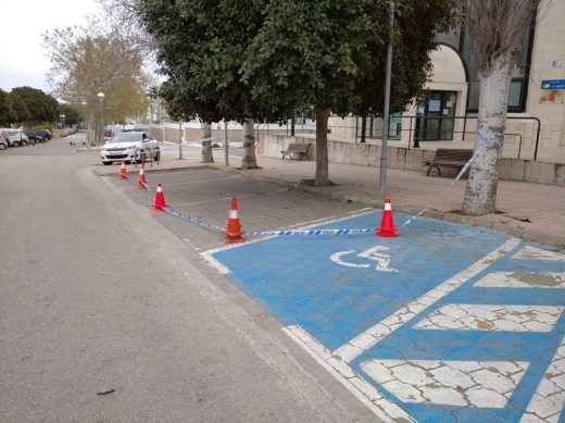 Imagen de los aparcamientos reservados en Dalt Sant Joan
