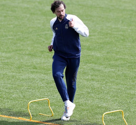 Llull, en pleno entrenamiento (Foto: Real Madrid)