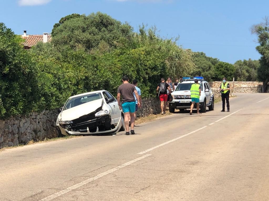 Imagen del accidente (Foto: Tolo Mercadal)