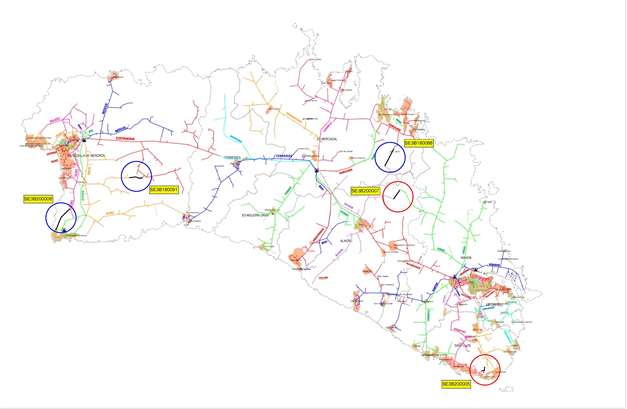 Mapa de las actuaciones.