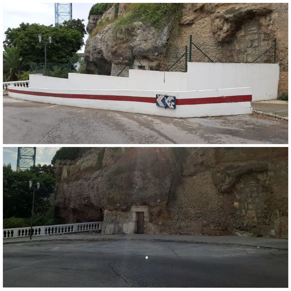 Antes y después de la obras en la Costa de Ses Voltes