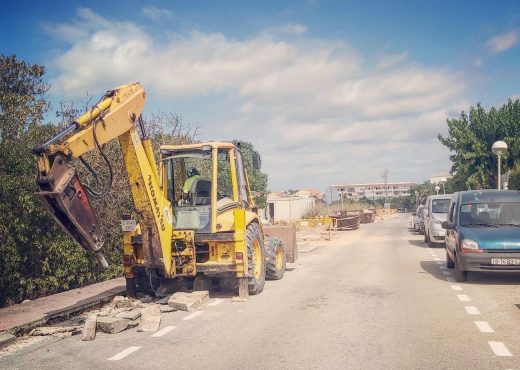 Imagen del inicio de las obras en Sol del Este