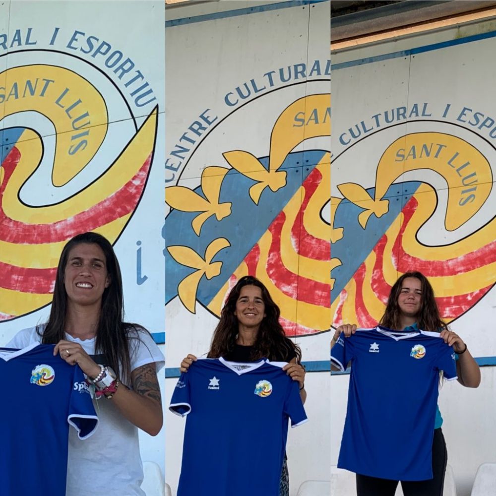 Laura Ruiz, Zaira Martínez y Mireia Bonilla, fútbol femenino en Sant Lluís