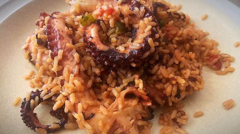 arroz con pulpo