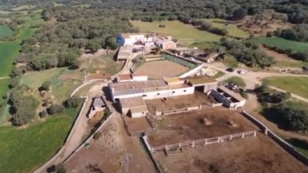 Vista aérea de la finca.