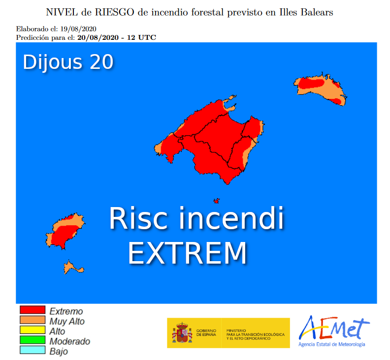 Previsión de la Aemet para este jueves