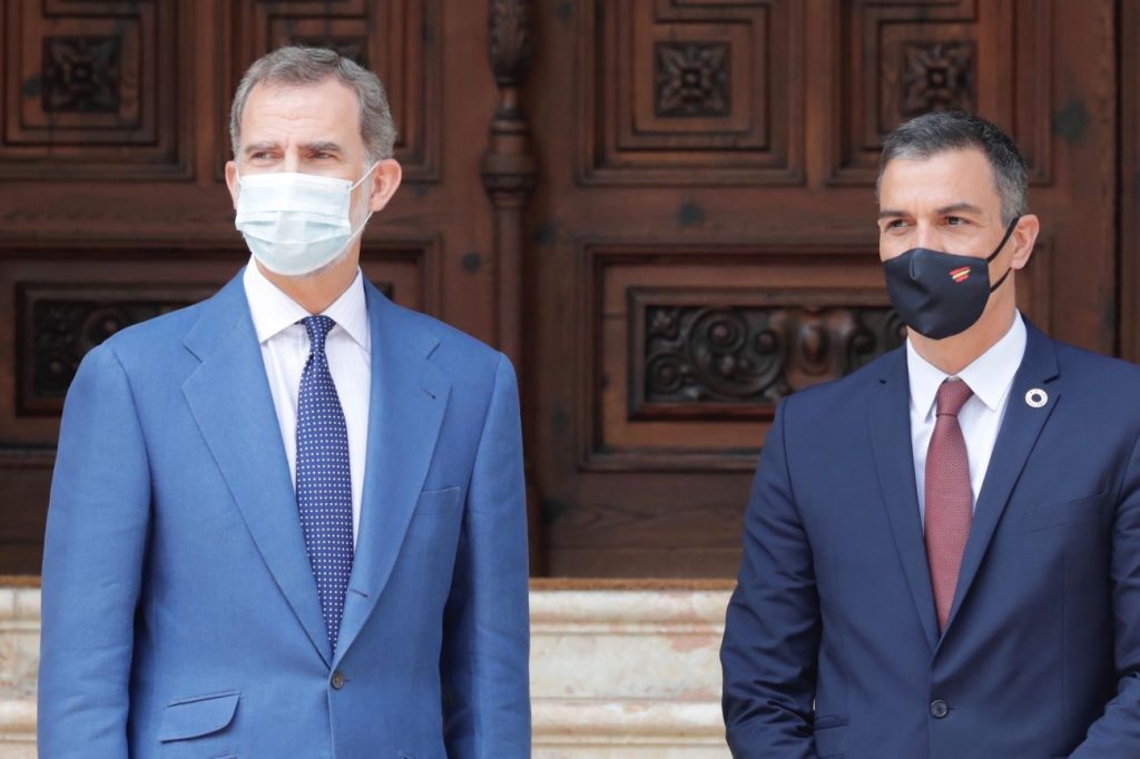 Reunión del presidente Pedro Sánchez con el rey Felipe VI en Marivent