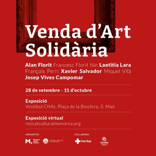 Cartel de la iniciativa solidaria de artistas de Menorca