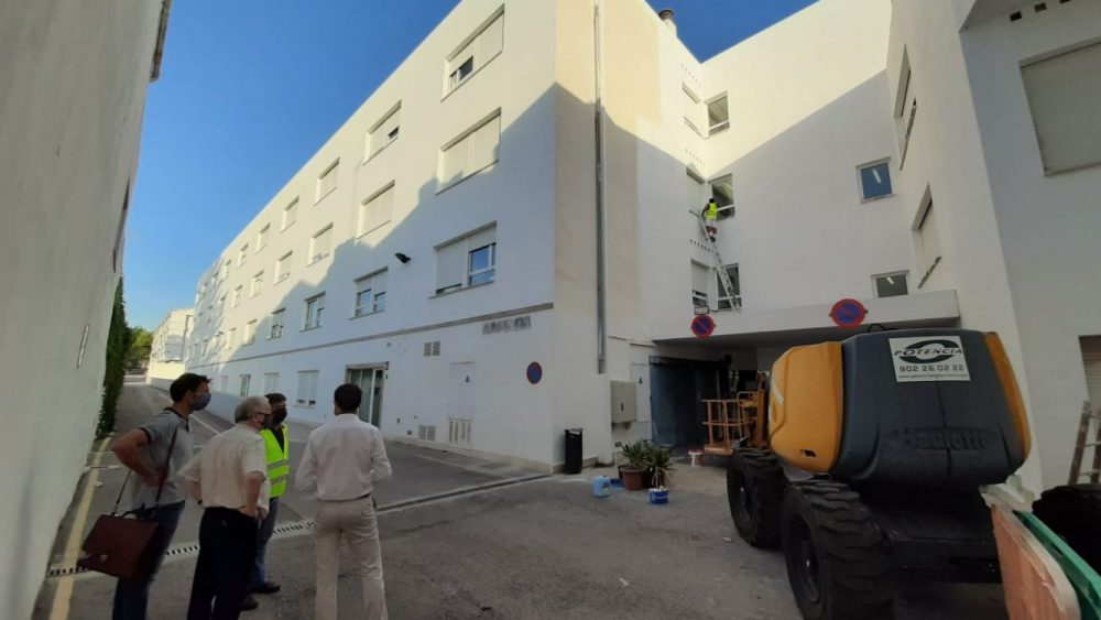 Visita de los gestores del Ajuntament a las obras (Fotos: Ajuntament de Maó)