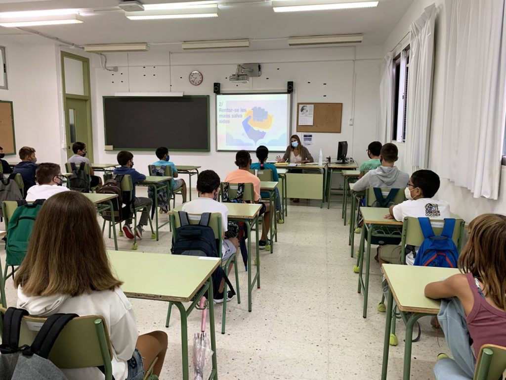 Taller impartido en el Josep Miquel Guàrdia de Alaior (Foto: Àrea de Salut de Menorca)