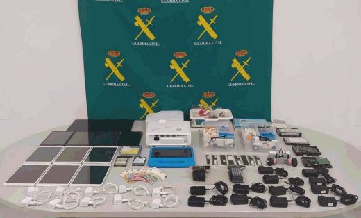 Objetos recuperados por la Guardia Civil