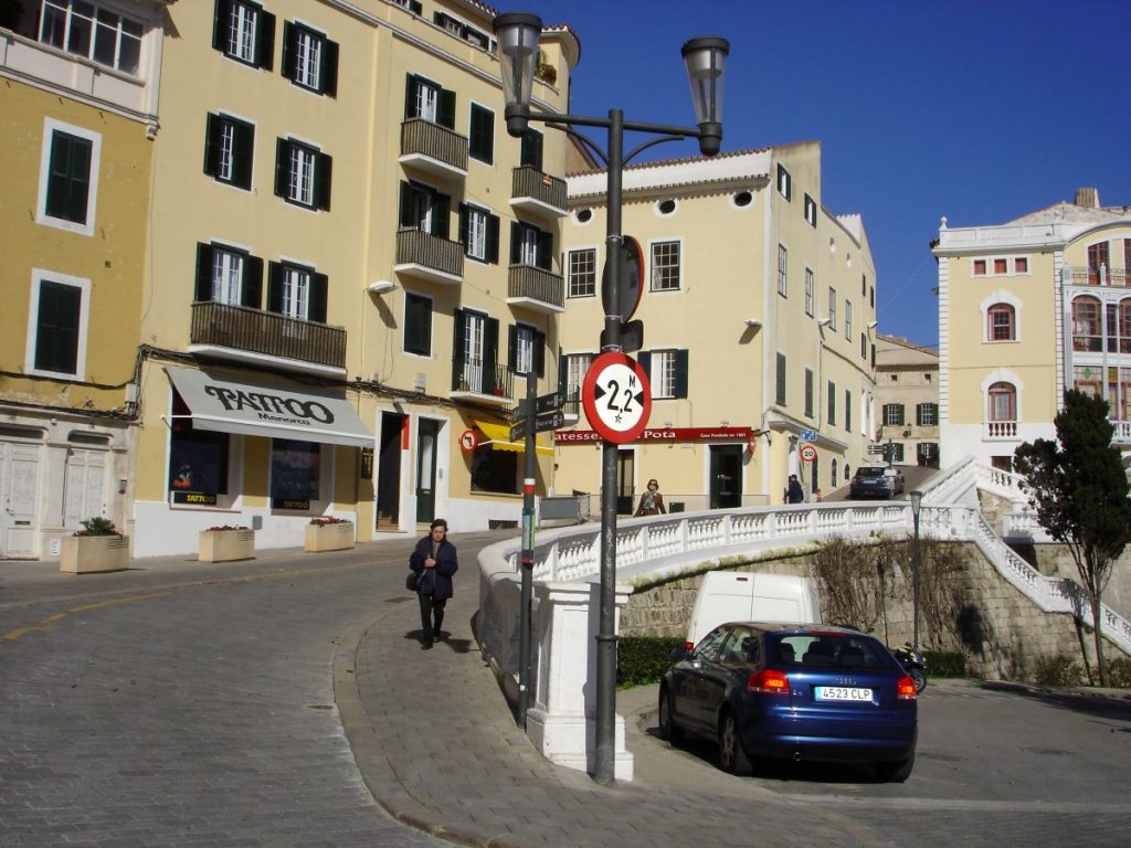 Zona de la Plaza de la Conquista en Maó (Foto: EA)