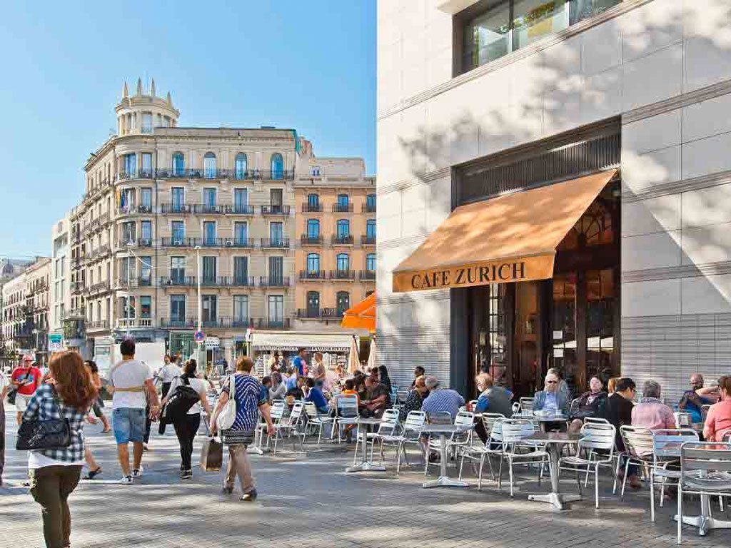 Café Zúrich de Barcelona.