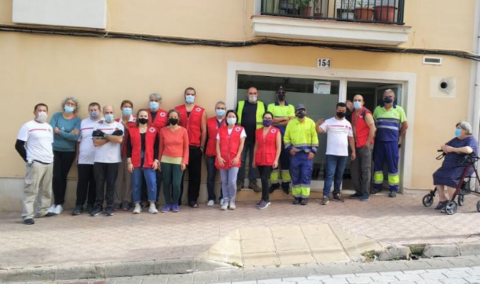 Equipo de logística de la Creu Roja (Foto: Banc d'Aliments)