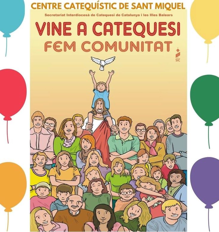 Cartel del Obispado y el Centro Catequístico de Sant Miquel editado este año