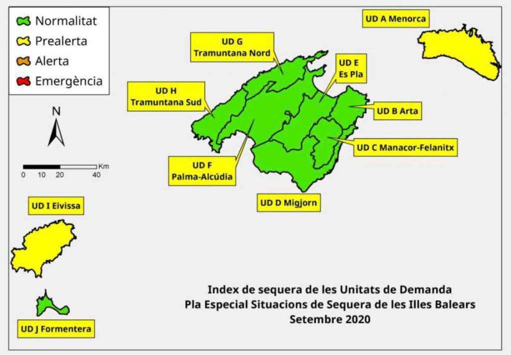 Situación actual de los índices de sequía en Baleares