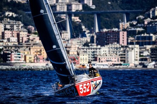 Felip Moll, en un momento de la regata (Fotos: CN Ciutadella)