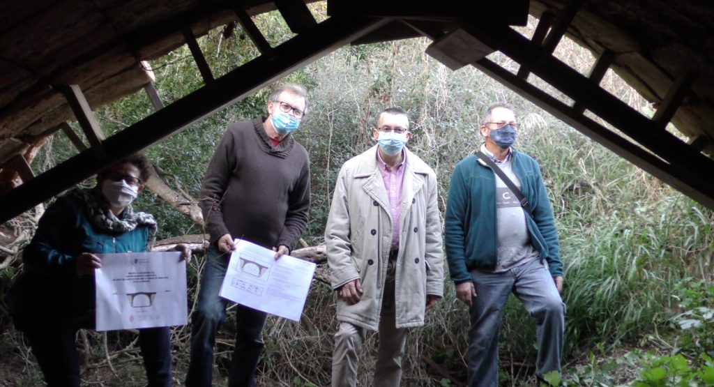 Visita de las autoridades al puente (Foto: Consell Insular)