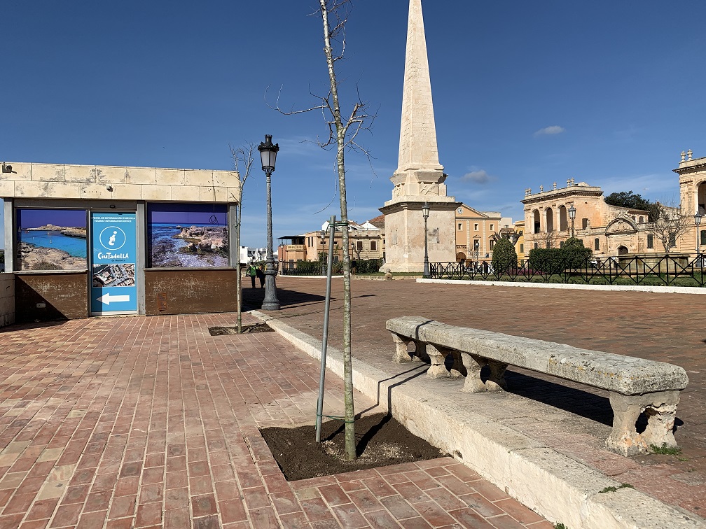 La instalación de terrazas en la plaza estaba prohibida