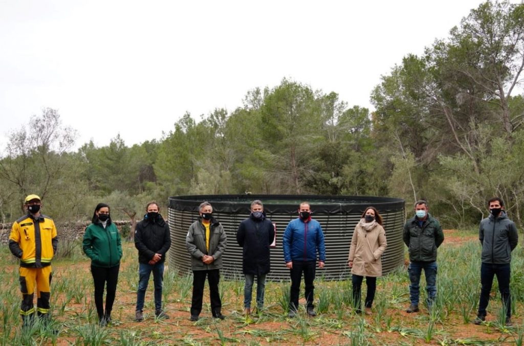 Presentación esta mañana de un nuevo depósito de agua en Mallorca