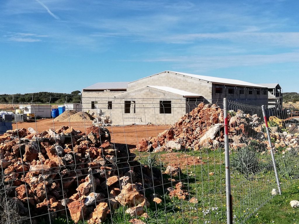 Imagen de las obras en Torre Vella (Foto: GOB Menorca)