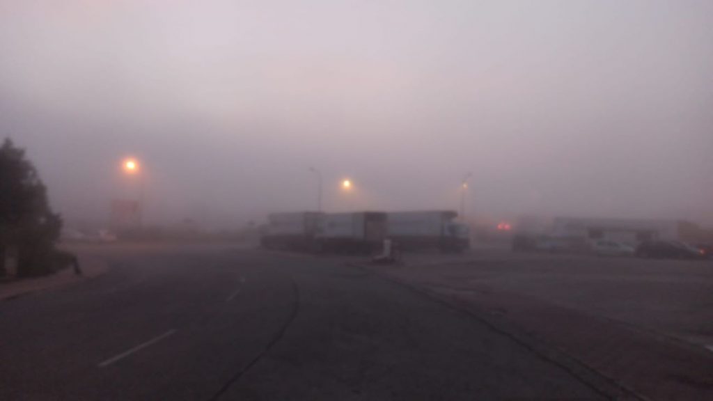 Niebla en Alaior esta mañana (Foto: J.Haro)