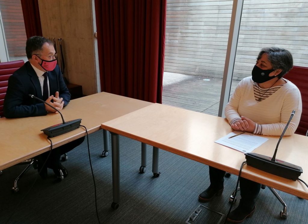 Imagen de la reunión celebrada esta mañana en la sede del Consell de Menorca