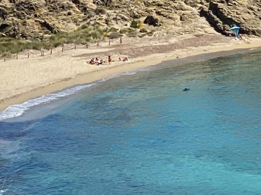 (Fotos) El sol invita al primer día de playa a muchos menorquines