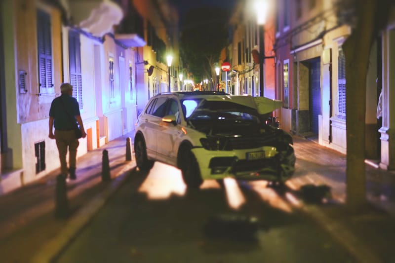 Fotografía del coche accidentado (Foto: Antxón Castresana)