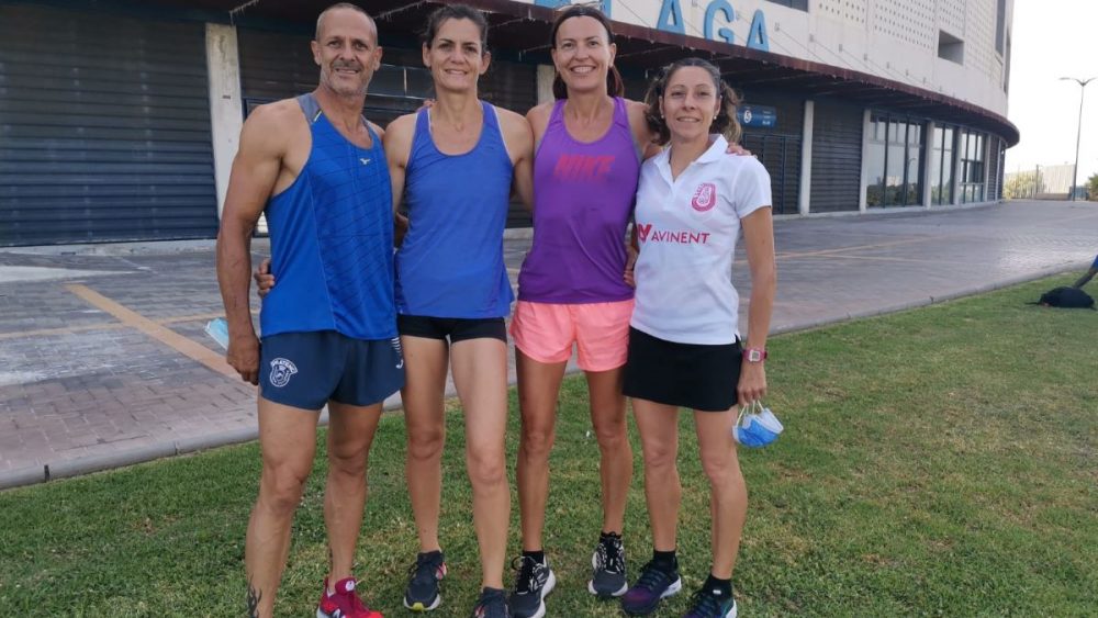 Equipo de atletas menorquines en el Campeonato de Málaga