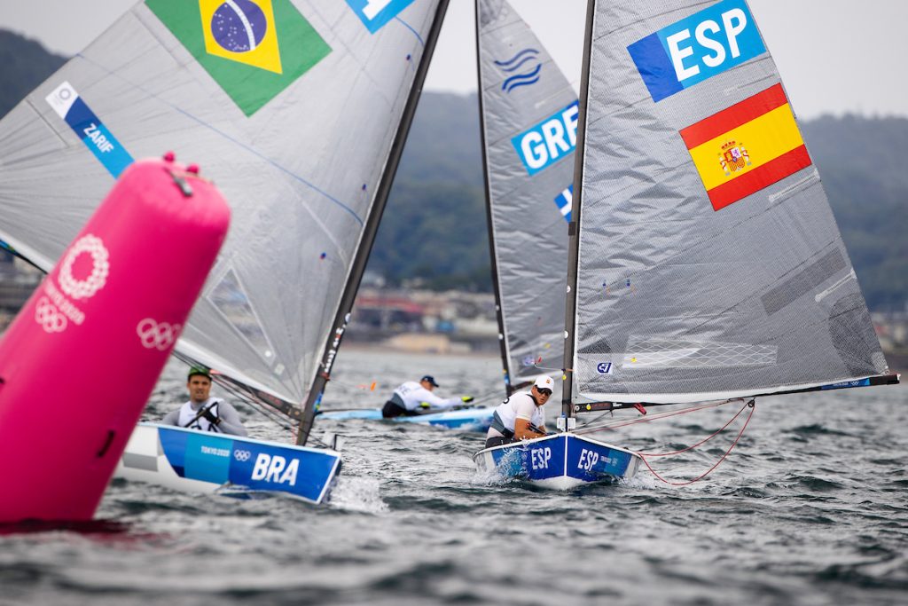 Joan Cardona, durante la regata.