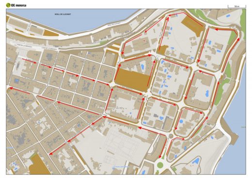 Plano de los cambios en Tanques de Carme