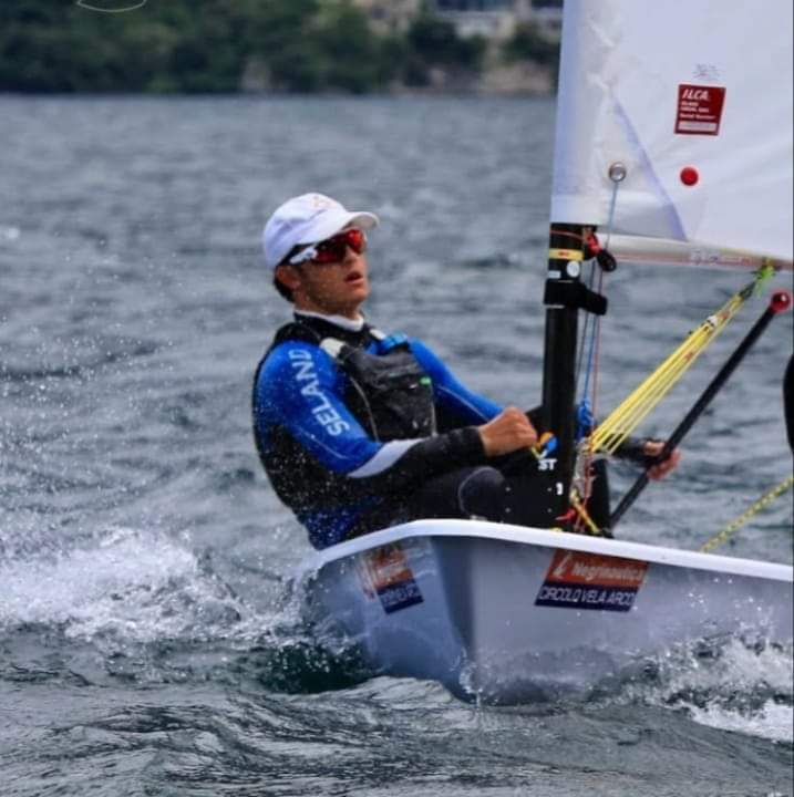 David Ponsetí, en un momento de la regata.