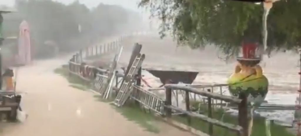 Captura de pantalla del vídeo de @Meteo_Menorca.