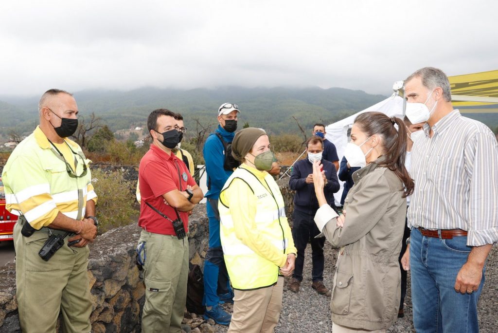 Los Reyes, en su visita a La Palma.