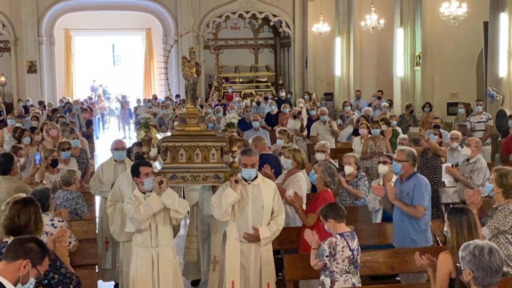 Santa María recibe a la Verge de Gràcia (Foto: Tolo Mercadal)