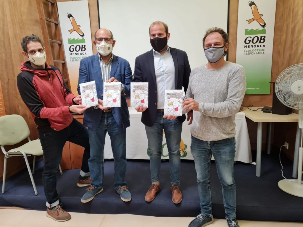 El conseller Mir y el presidente del GOB, Carlos Coll, en el acto de presentación esta mañana