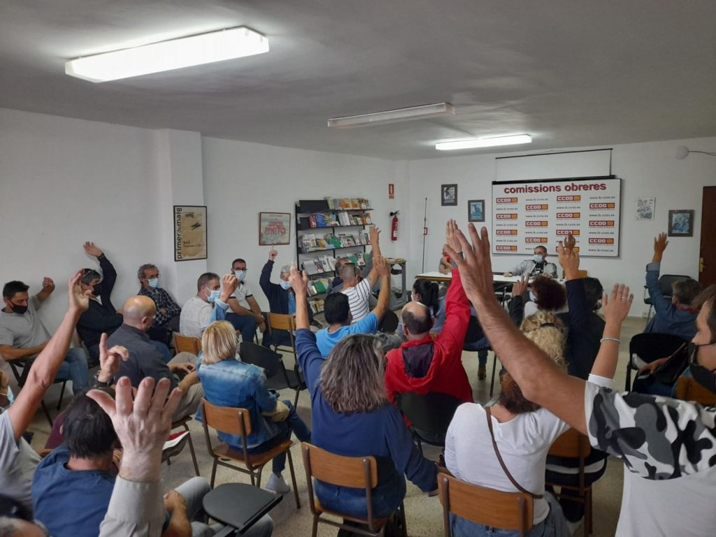 Asamblea de CCOO del Hábitat celebrada en Menorca este fin de semana (Imagen de su cuenta de Twitter)