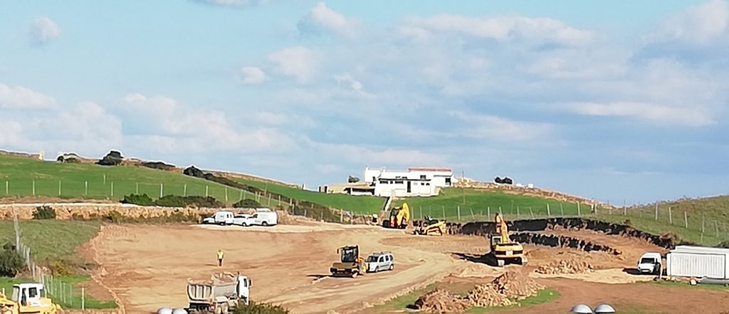 Fotografía que muestra las obras para los nuevos accesos.